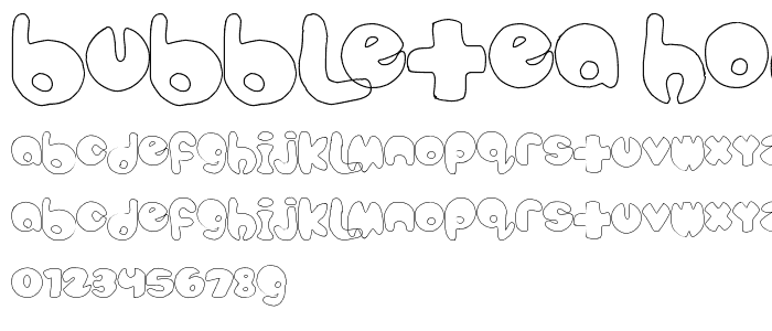 bubbletea hollow font